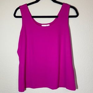 Chico’s Microfiber Haute Pink Tank Top, size 2